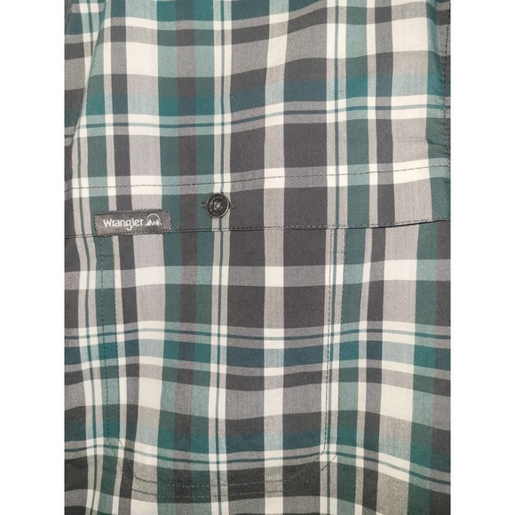 Wrangler Mens Blue & Green Button‎ up Shirt size L - Picture 4 of 9